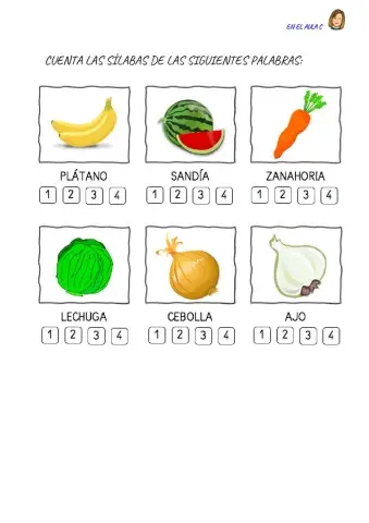 Contar silabas: 2