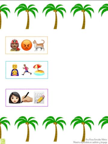 Inventa frases a partir de las imágenes dadas y escríbelas en el recuadro.