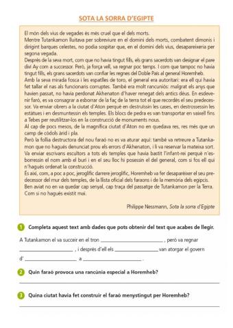 Sota la sorra d'Egipte