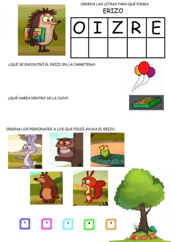 El erizo y los globos