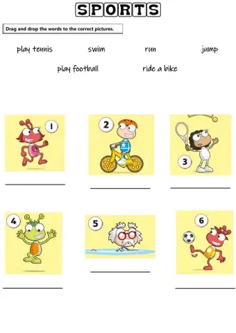 Sports Drag and Drop