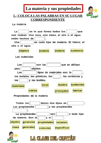 Las propiedades de la materia