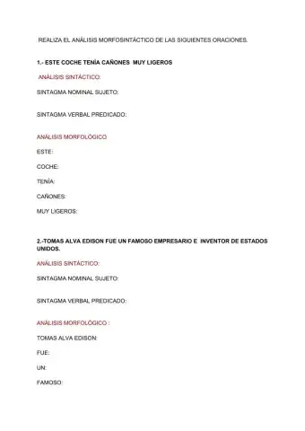 Análisis morfosintáctico