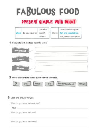 What do you have for ...?