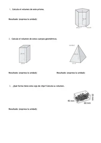 Volumen primas y pirámides