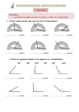 Medir con el transportador