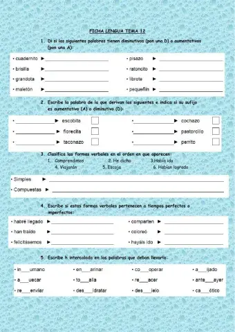 Ficha lengua tema 12