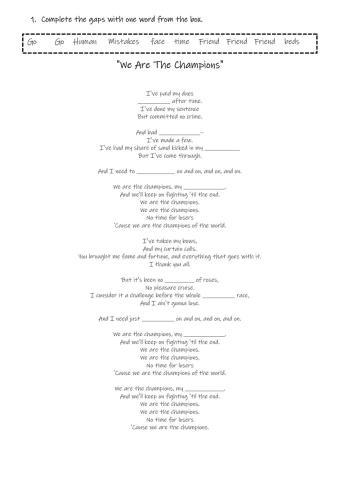 We're the Champions by Queen