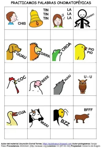 Palabras onomatopéyicas