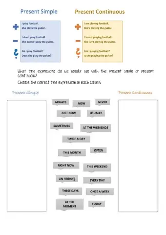 Grammar present simple vs continuous