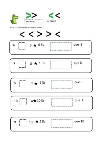 Mayor menor que