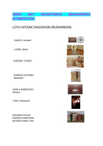 Gers bat eraikitzeko elementuak