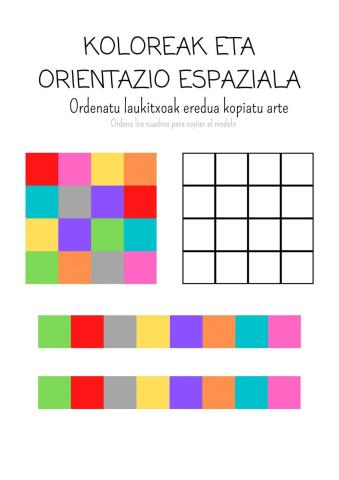 Koloreak - Orientazio espaziala
