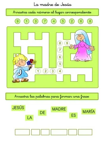 Jesús regala flores a María