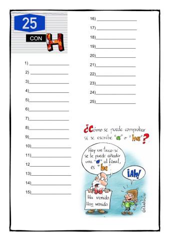 Reglas de la H