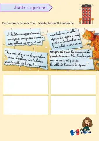 J'habite un appartement