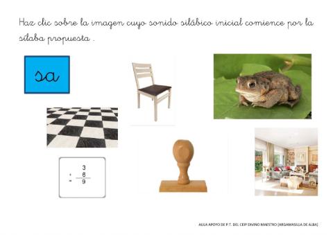 Discriminación auditiva sílabas con s