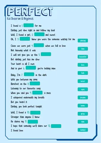 Song: PERFECT by Mariola