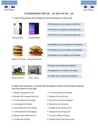 Comparatives with as...as