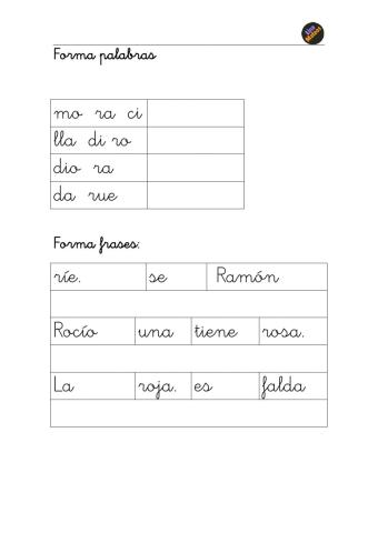 Formar palabras y frases