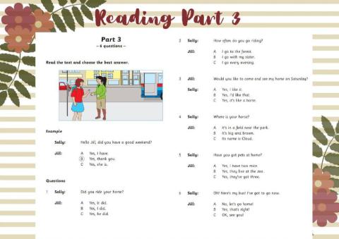 Reading: Movers part 3