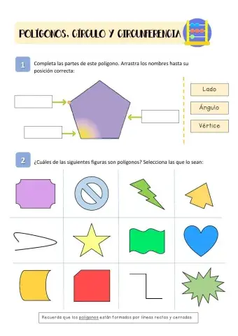 Polígonos, círculos y circunferencias