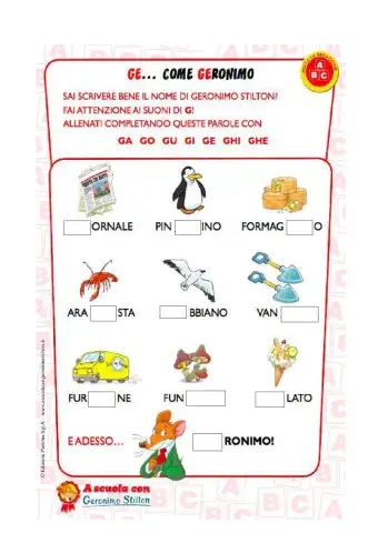 Ga go gu  gi ge ghi ghe