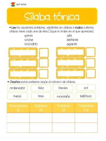 Ficha sílaba tónica
