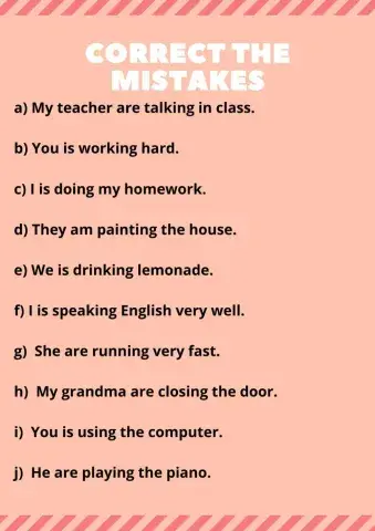 Correct the mistakes