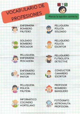 Profesiones tick
