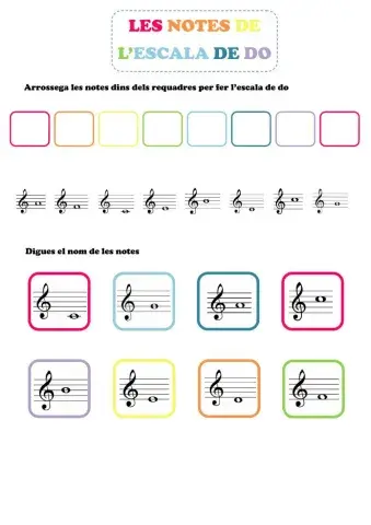 Les notes de l'escala de do