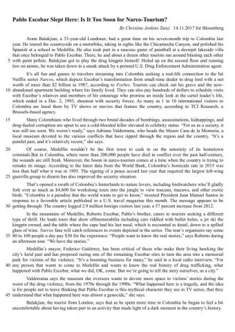 Screen tourism - Narco-tourism