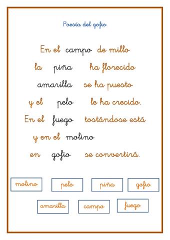 Poesía del gofio infantil