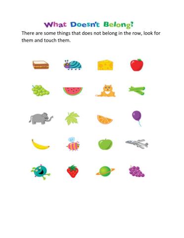 Things that does not belong