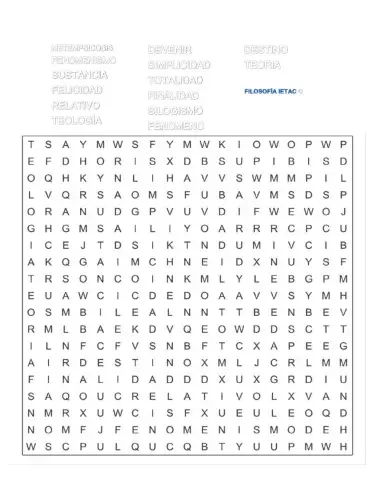 Sopa de letras - 1 conocimiento