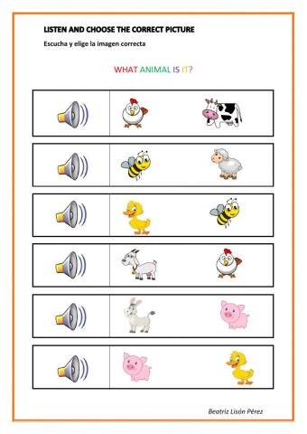 What animal is it? Listen and choose