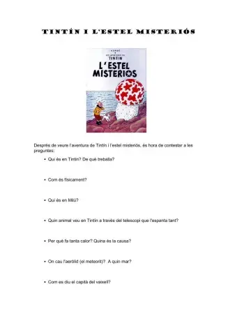 Tintín i l'estel misteriós