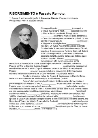 Risorgimento :scheda1