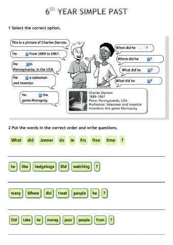 6th YEAR PAST SIMPLE