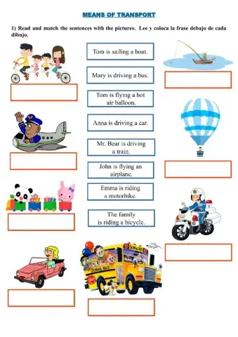 Means of transport and adjectives