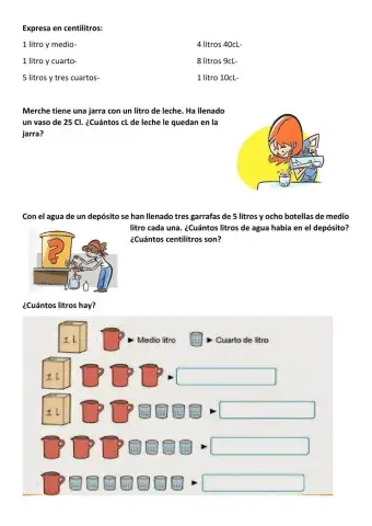 Expresa en centilitros