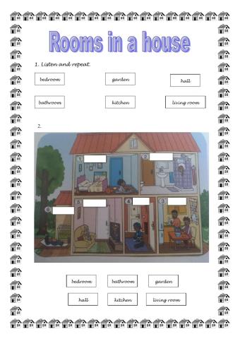 Rooms in a house