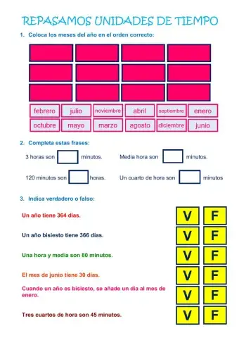 Unidades de medida: EL TIEMPO