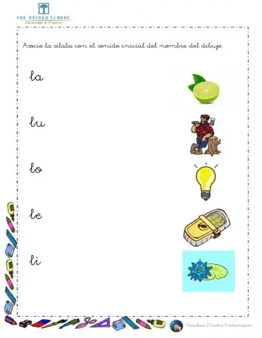 Sílabas la le li lo lu