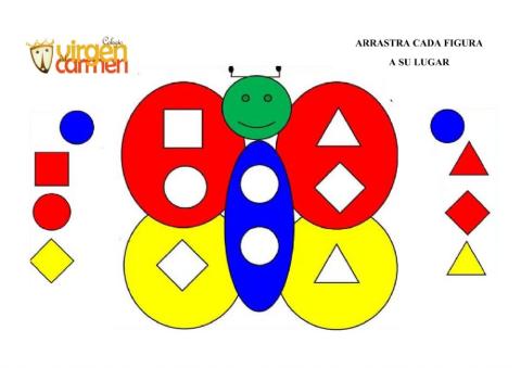 Mariposa de figuras geométricas