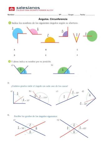 Ángulos y circunferencia