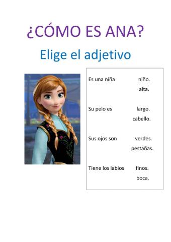 Describir con adjetivos