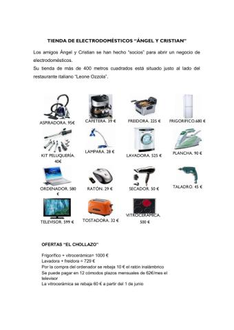 La tienda de electrodomésticos 2