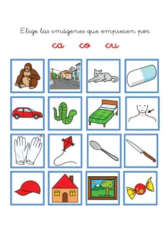 Conciencia fonologia ca co cu - ga go gu