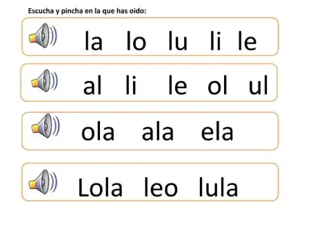 Silabas letra L